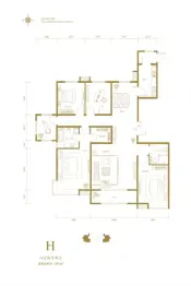凰家公元4室2厅1厨2卫建面191.0㎡
